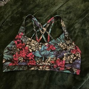 Cute floral lululemon sports bra